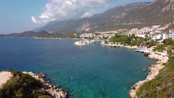 Overview of a mediterranean town.