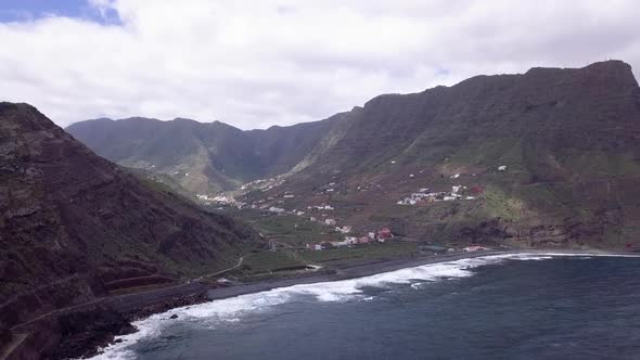 Drone view of the cost and natural pools of Gomera - Canary Islands