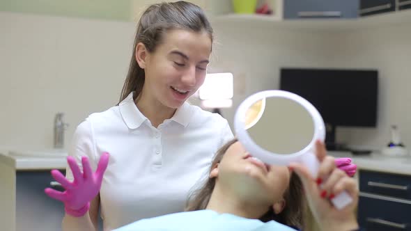 Woman at the Dentist Smiling