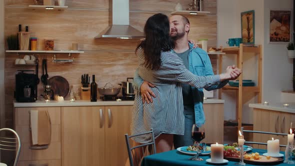 Couple Celebrating By Dancing