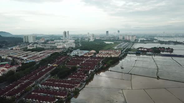 Aerial Bandar Perda housing estate at Malaysia