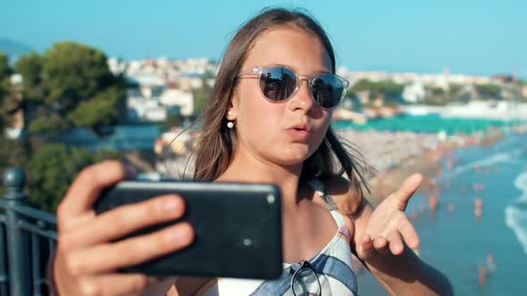 Joyful Girl Enjoying Summer Holiday Outdoor