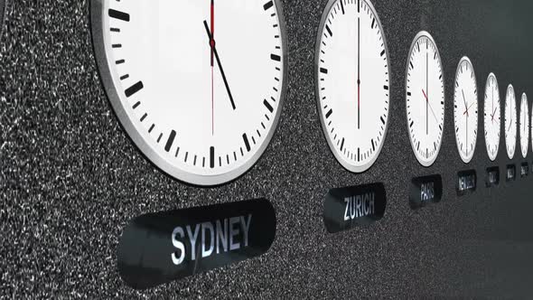 Accurate Clocks With Different Time Zones For Each Capital