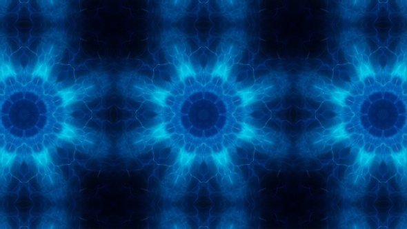 Dark Blue Energy Kaleidoscope Loop 4K 04