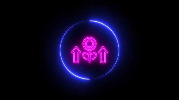 Colorful Neon Investment Icon alt