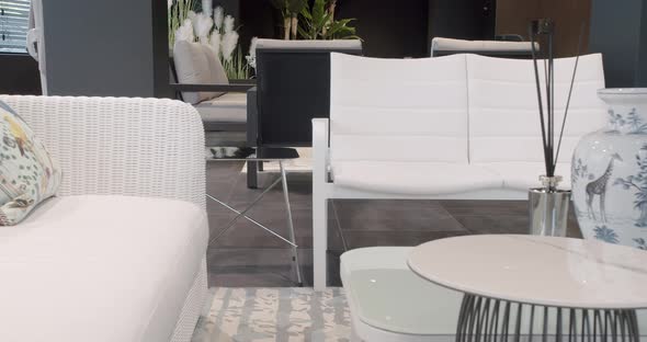 Modern White Chairs for Luxury Villa Summer Terrace Minimalist Furniture