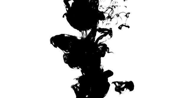 Black ink on white background
