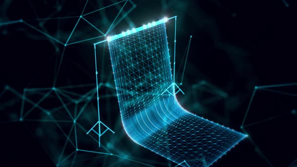 photo studio background hologram Close up hd alt