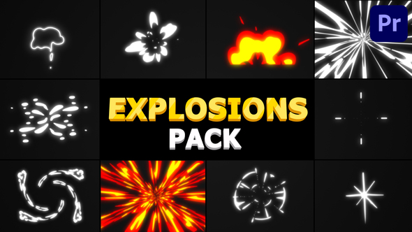 Cartoon Explosions Pack | Premiere Pro MOGRT