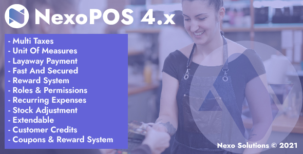 NexoPOS 4.x - POS, CRM & Inventory Manager