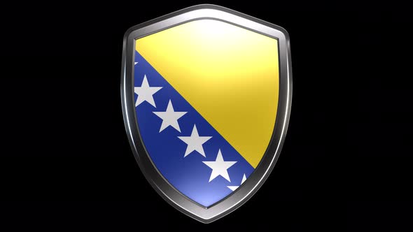 Bosnia And Herzegovina Emblem Transition with Alpha Channel - 4K Resolution