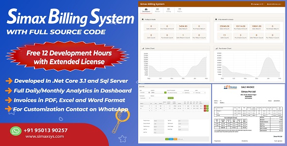 Simax GST and VAT Billing System in Dot Net Core