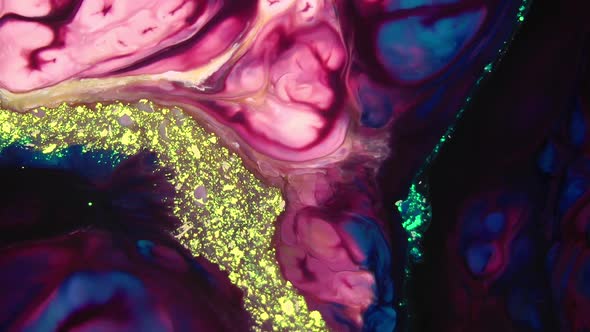 Psychedelic Spreading Paint Swirling And Explosion alt