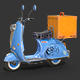 Vespa Delivery Scooter - 3DOcean Item for Sale