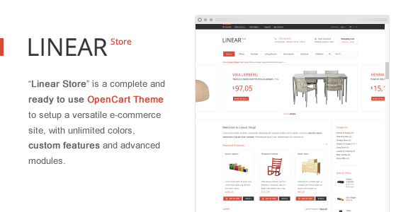 Sklep liniowy - Premium OpenCart Theme