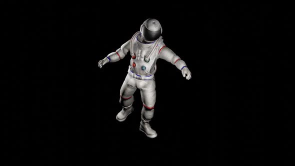 Astronaut trying to walk in space