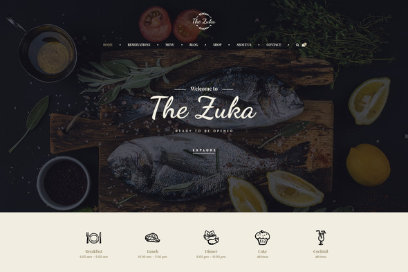 Zukares – Restaurant & Cafe Food  Elementor Template Kit