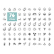 76 vector weather forecast icon set - GraphicRiver Item for Sale