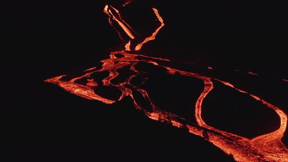 Aerial view of Volcan Cumbre Vieja, La Palma, Canary Islands, Spain.