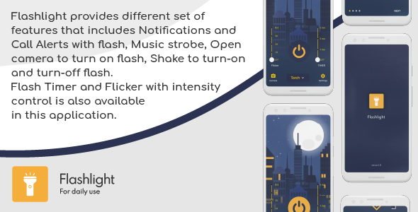 Flashlight - Stroboscope, Flicker, Timer Android App