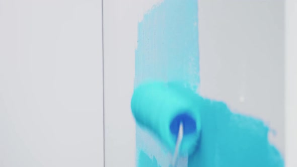 Roller Brush on Wall