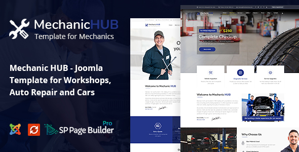 Mechanic HUB - szablon Joomla do naprawy samochodu