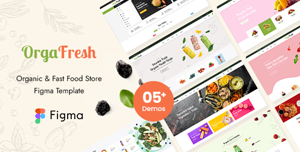 OrgaFresh | Organic & Fast Food Store Figma Template