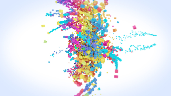 Colorful Cubes Logo Reveal