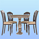 Round Dining Table and Chair - 3DOcean Item for Sale