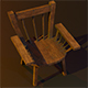 A wooden chair with scuffs and abrasions - 3DOcean Item for Sale
