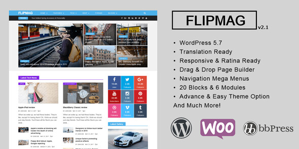 Flip Mag - Viral WordPress News Magazine/Blog Theme