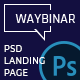Waybinar - Webinar & Event Business PSD Landing Page Template - ThemeForest Item for Sale