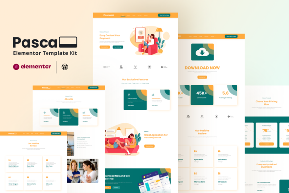Pascal - Payment App Business Elementor Pro Template Kit