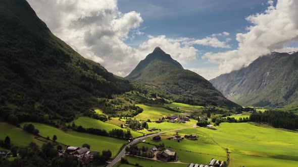 Aerial Footage Beautiful Nature Norway.