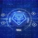 Tether animated logo. Animation of USDT cryptocurrency. 3D motion design of crypto in digital world. - VideoHive Item for Sale
