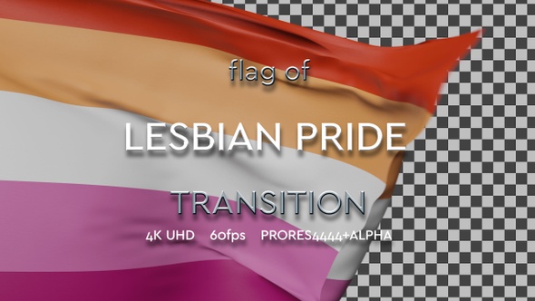 Flag of Lesbian Pride transition | UHD | 60fps alt