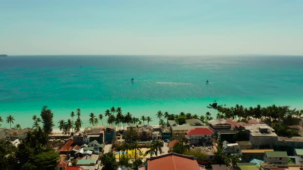 Boracay Island with White Sandy Beach Philippines