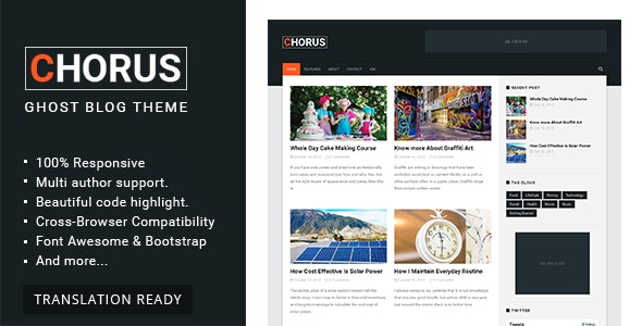 Chorus – Blog and  Magazine Ghost Theme