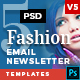 5 Fashion Email Newsletter PSD Templates v5 - GraphicRiver Item for Sale
