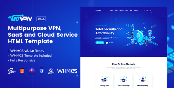 Vpn Website Templates from ThemeForest