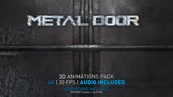 Metal Doors 3D Transition Opening + Sound