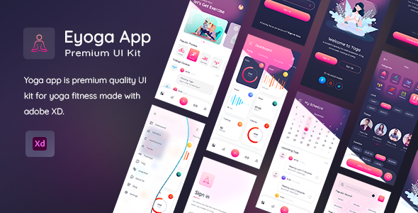 Yogaa App Premium UI Kit For XD