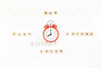 sages about delay or starting doing task copy space white background minimal style. Concept of procrastination, time management in business and life