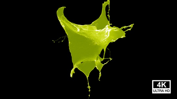 Collision Of Streaming Kiwi Fruit Juice Splash V5