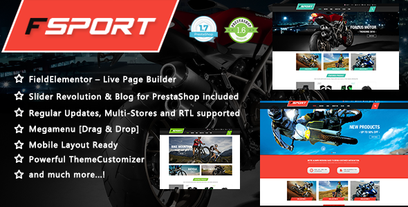 FSport - motywy PrestaShop do sprzętu motorowego i rowerowego