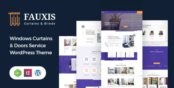 Тема WordPress Fauxis - Windows Curtains WordPress Theme