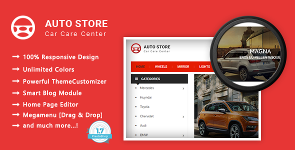 Sklep samochodowy - Carparts Responsive Theme PrestaShop 1.7