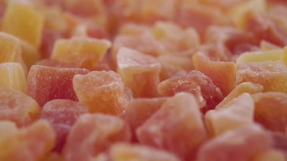 Dried candied exotic papaya