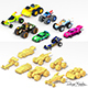 Low poly Cartoon Cars toys - 3DOcean Item for Sale