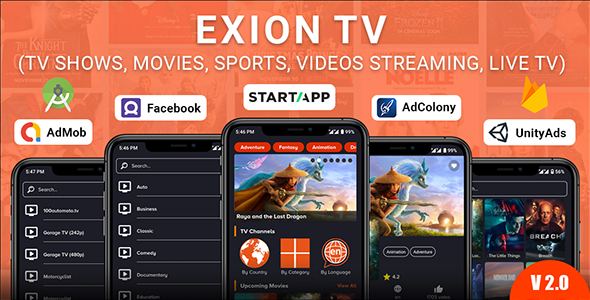 Exion TV - Watch Live TV with Movies (Live Streaming, IPTV, Shows, Series)